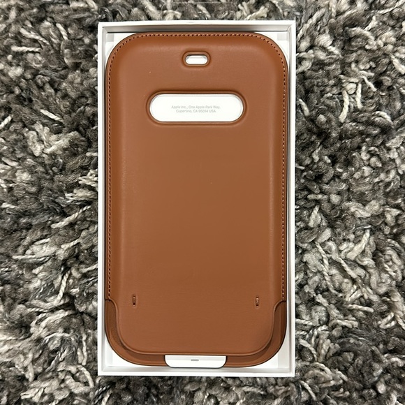 New APPLE iPhone 12 PRO Leather Sleeve in Saddle Brown - Picture 3 of 9